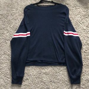 Blue long sleeve sweater